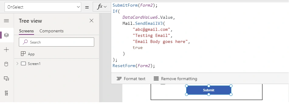 Send An Email Notification Using Mail Connector In PowerApps
