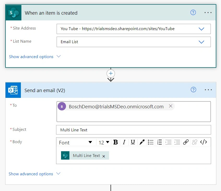 Send An Email With Line Breaks From SharePoint List