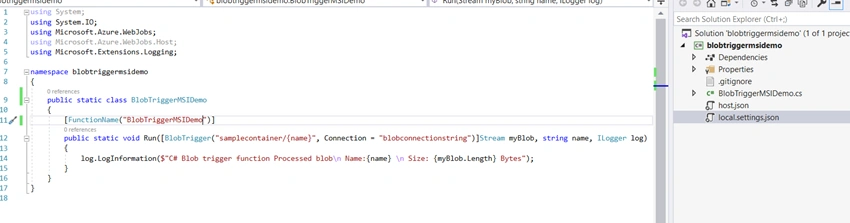 Send Events to Event Grid Topic from Blob Triggered Azure Function using Managed Service Identity