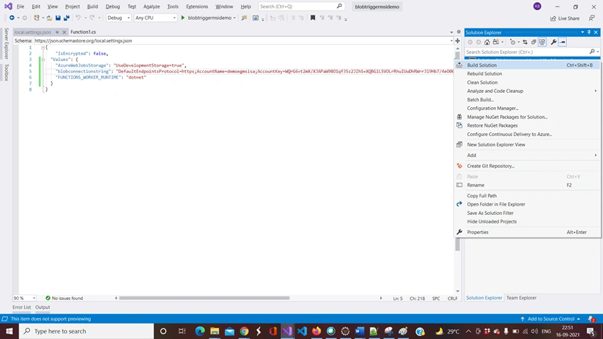 Send Events to Event Grid Topic from Blob Triggered Azure Function using Managed Service Identity