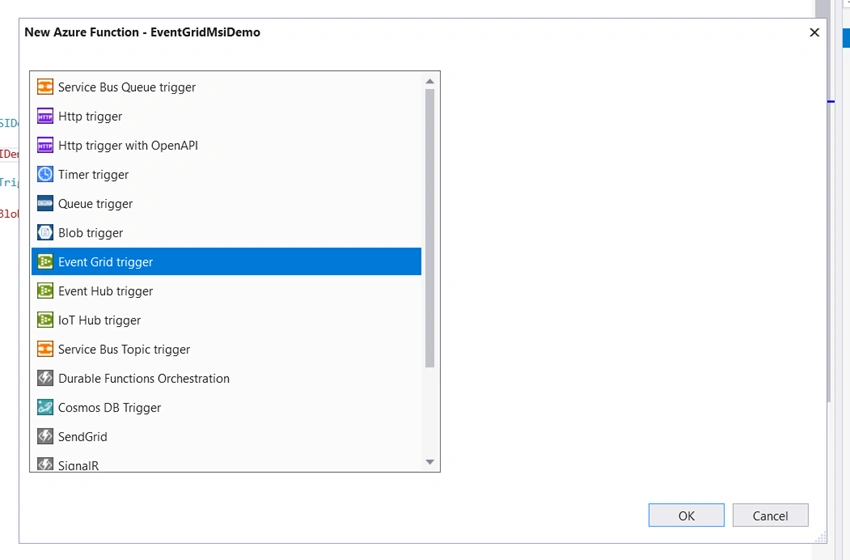 Send Events to Event Grid Topic from Blob Triggered Azure Function using Managed Service Identity