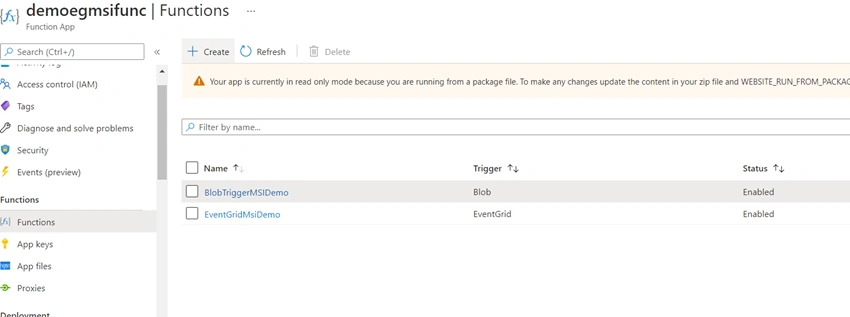 Send Events to Event Grid Topic from Blob Triggered Azure Function using Managed Service Identity