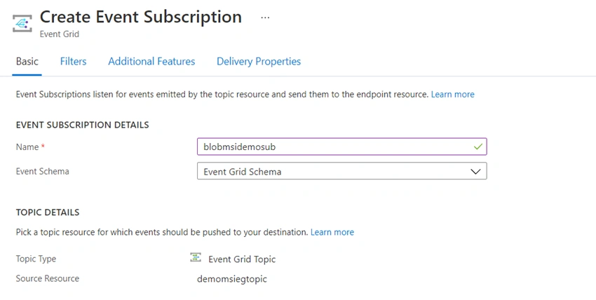 Send Events to Event Grid Topic from Blob Triggered Azure Function using Managed Service Identity