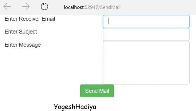 Send Mail From ASP.NET Web Form Website