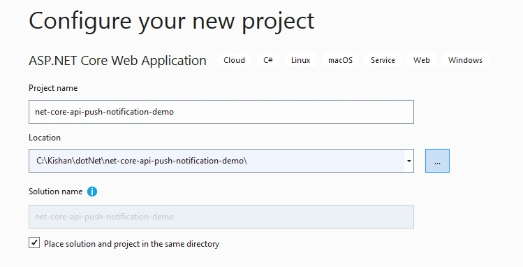Send Push Notification To Android Device From .Net Core Web API