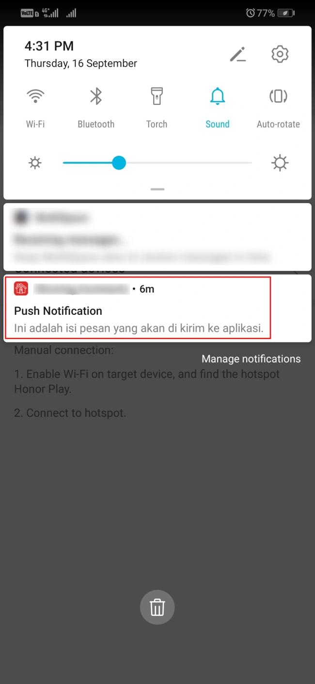 Send Push Notification To Android Device From .Net Core Web API