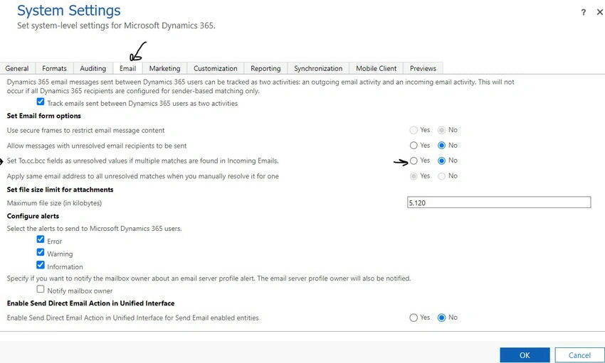 System settings