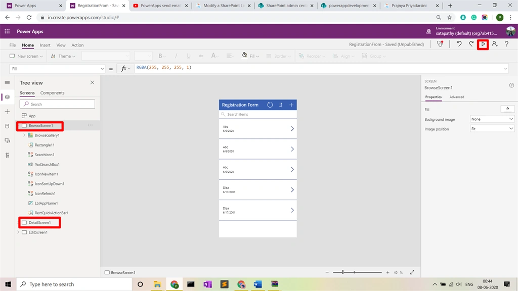 Sending An E-mail From PowerApps
