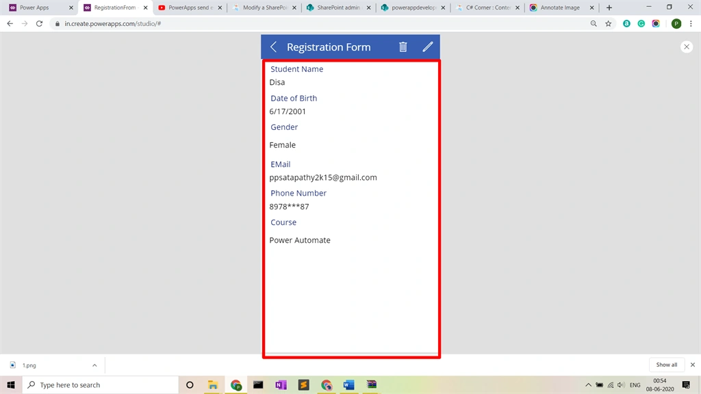 Sending An E-mail From PowerApps