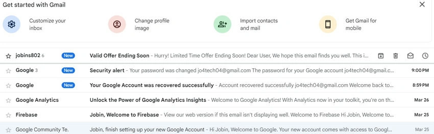 Get started with gmail