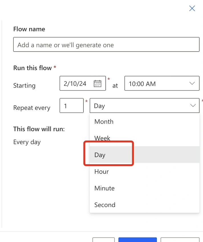 Flow name