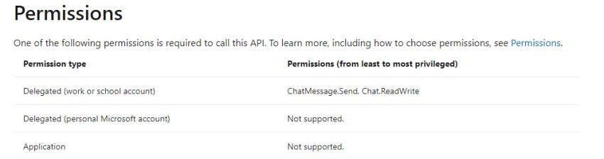 Sending Teams Message to Any User from a Specific User from PowerAutomate