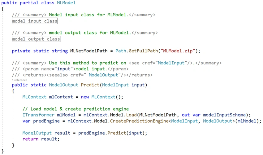 Sentiment analysis in an ASP.NET web application with ML.NET