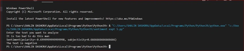 Sentiment Analysis using Python