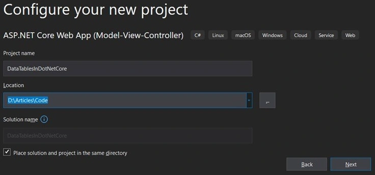Configure your new project-