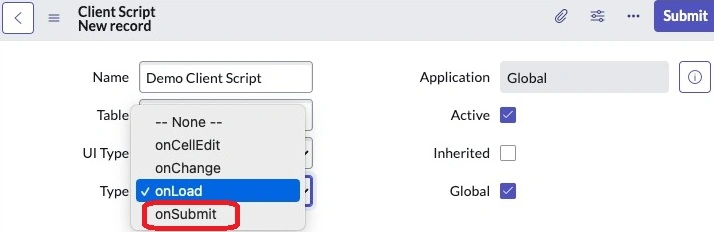 OnSubmit client script