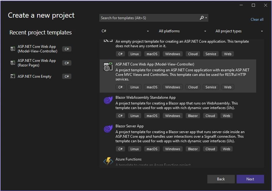 Create a new project