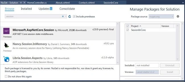 Nuget Package Manager