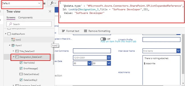 Set A Default Value Of The Look Up Column In PowerApps New Form