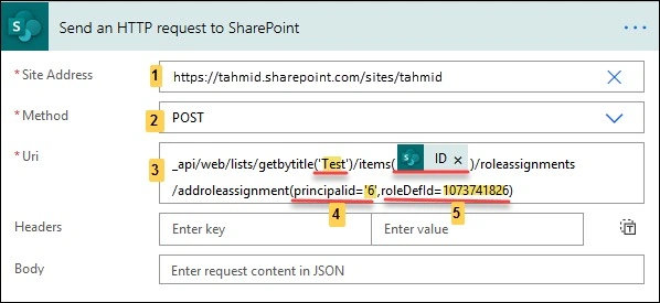 Send an Http request