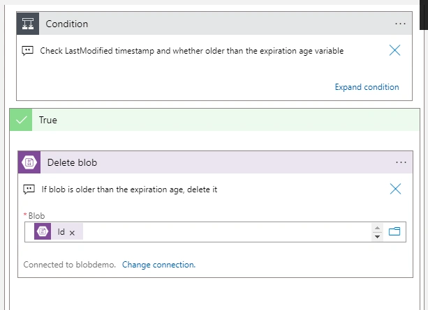 Set The Auto Delete For Old Azure Blobs Based On The Last Modified Time Using Azure Logic App