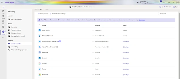 Add Identity provider