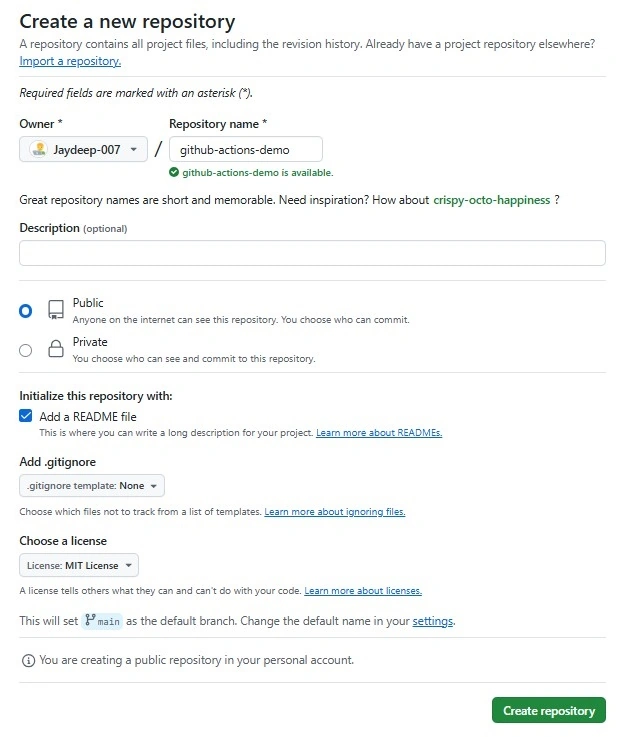 Create Repository