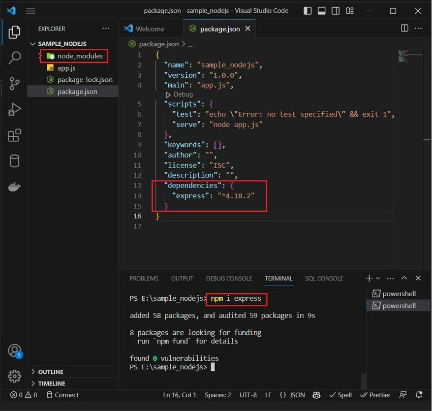 Run a Simple Node Server Project in NodeJS