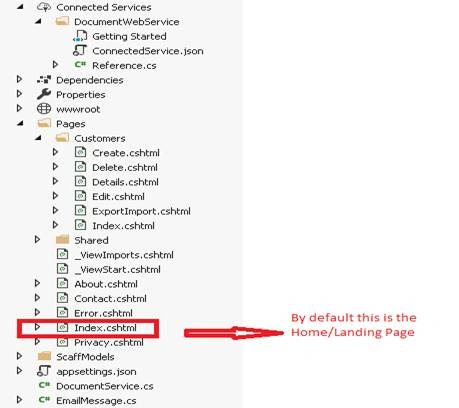 Setting A Custom Page As Landing Page In .Net Core Razor Pages