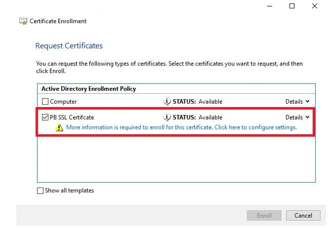 Certificate Enrollment 
