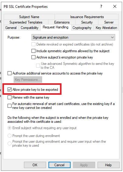 Request Handling Tab