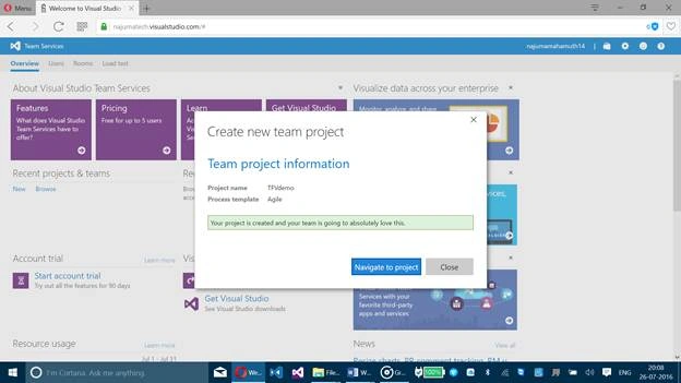 Navigate to Project
