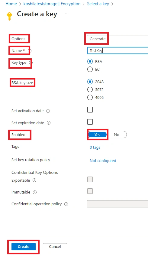 Generate Test Key