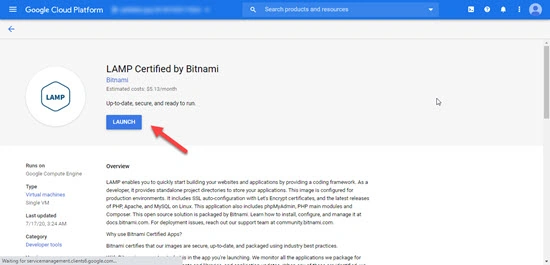 Setting Up LAMP Certified By Bitnami In Google Cloud Platform