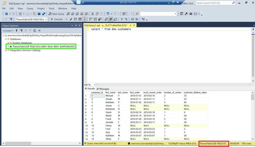 Fabric SQL database via SSMS