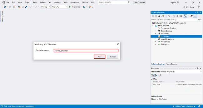 Setting Up MVC Core 3.0 Application With Empty Template