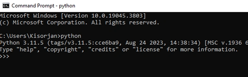 Command Prompt Python