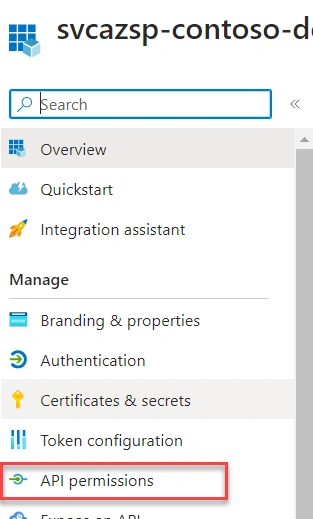 API Permissions - Manage