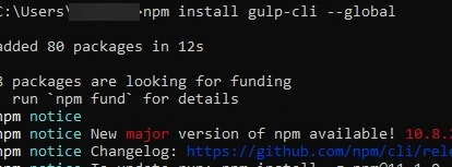 Gulp version