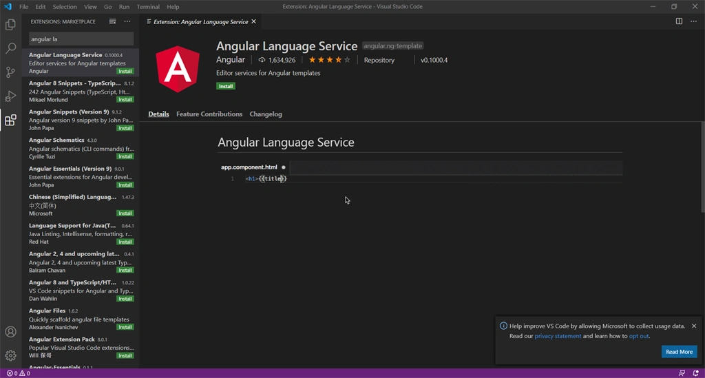 Setting Up VS code For Angular