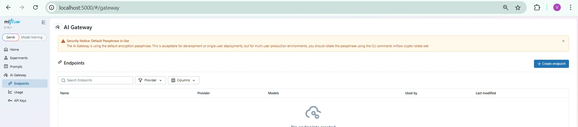 Create endpoint