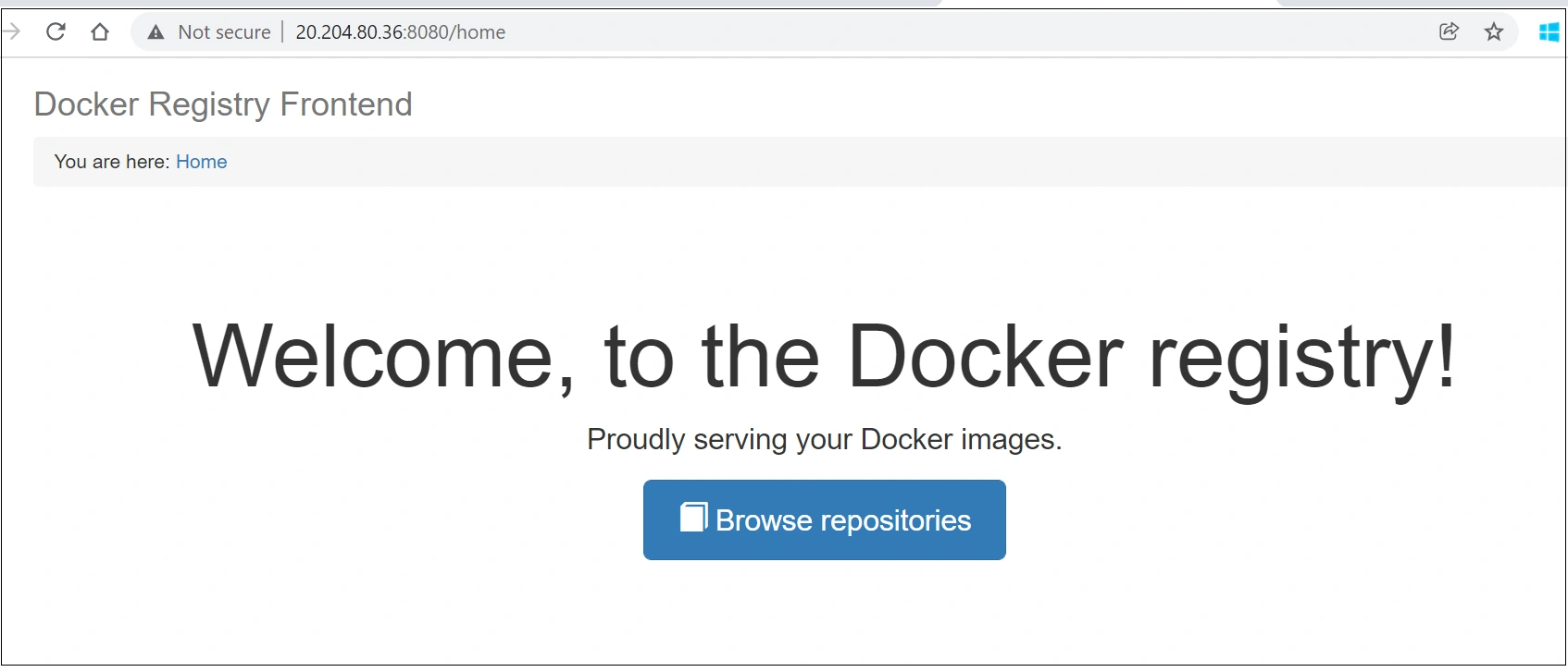 setup a basic private docker registry