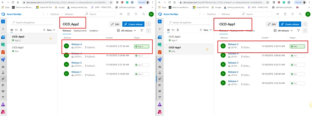 Released the changes of both projects