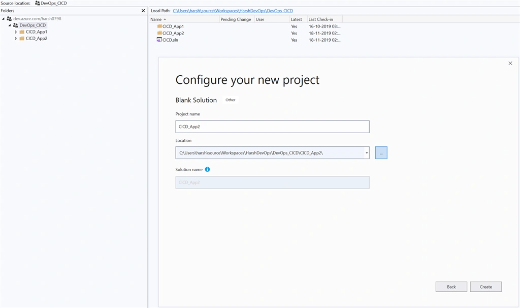 Creating a Blank Solution