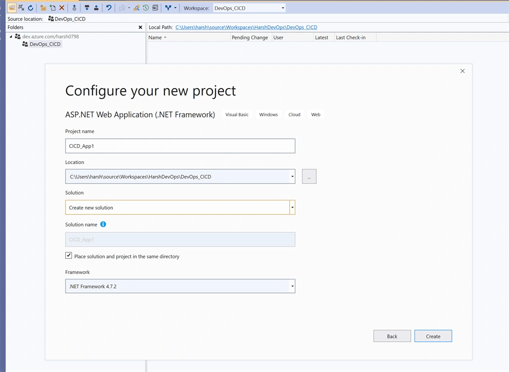 Create a New Project with Solution