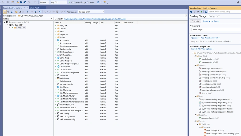 Added project in Solution control 