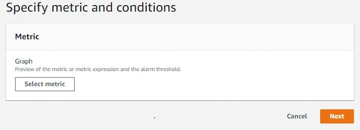 Create Alarm button