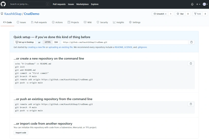 Setup GitHub With .Net Project