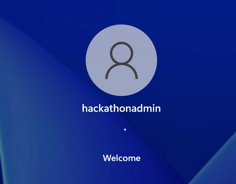 Welcome message after log in with RDP