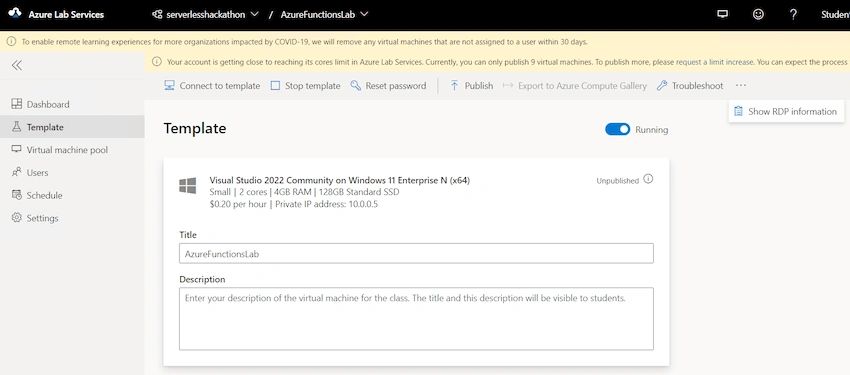 template vm options after starting it.